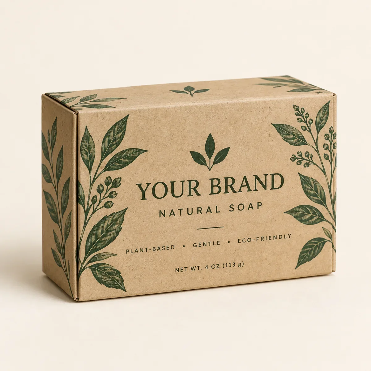 Organic Soap Boxes printed packaging example